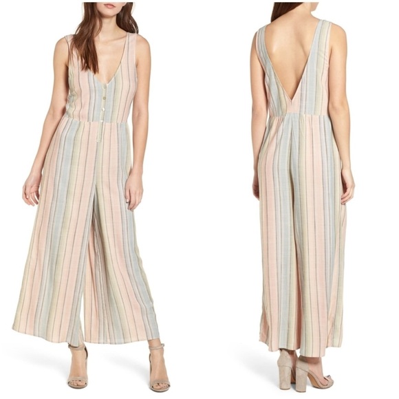NWT Show Me Your MuMu Striped Dunaway Wide Leg Boho Jumpsuit - Picture 14 of 14